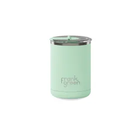 12oz Stainless Steel Ceramic Cup With Hinged Lid Mint Gelato
