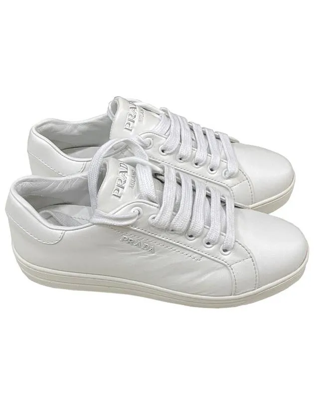 1E535L leather sneakers lettering white for display 230 35 5