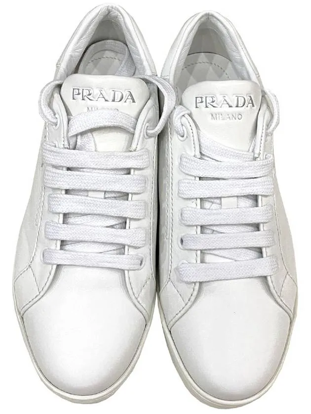 1E535L leather sneakers lettering white for display 230 35 5