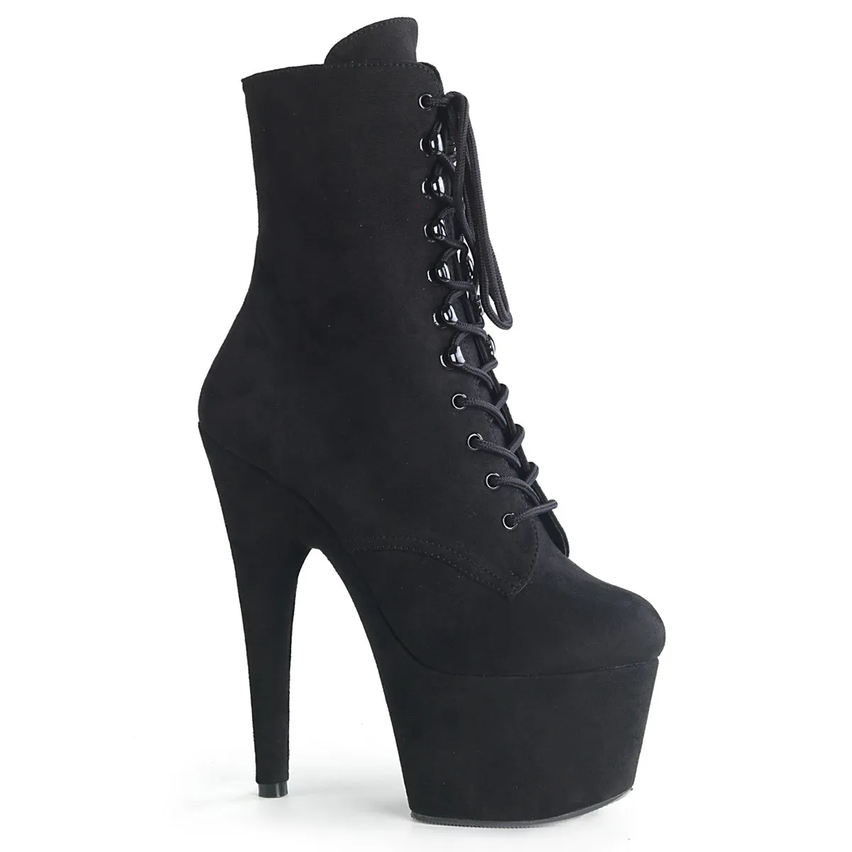 ADORE-1020FS Pleaser Black Faux Suede Sexy Platform Shoes (Pole Dancing Heels)