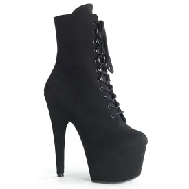 ADORE-1020FS Pleaser Black Faux Suede Sexy Platform Shoes (Pole Dancing Heels)