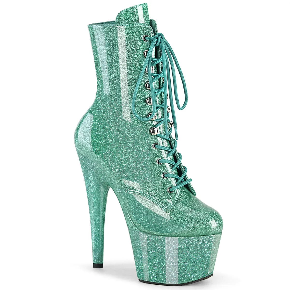 ADORE-1020GP Pleaser Aqua Glitter Sexy Platform Shoes (Pole Dancing Heels)
