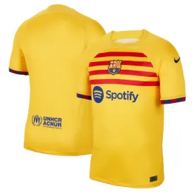 Barcelona FC Nike 2022/23 4th Breathe Stadium Replica Jersey - Yellow