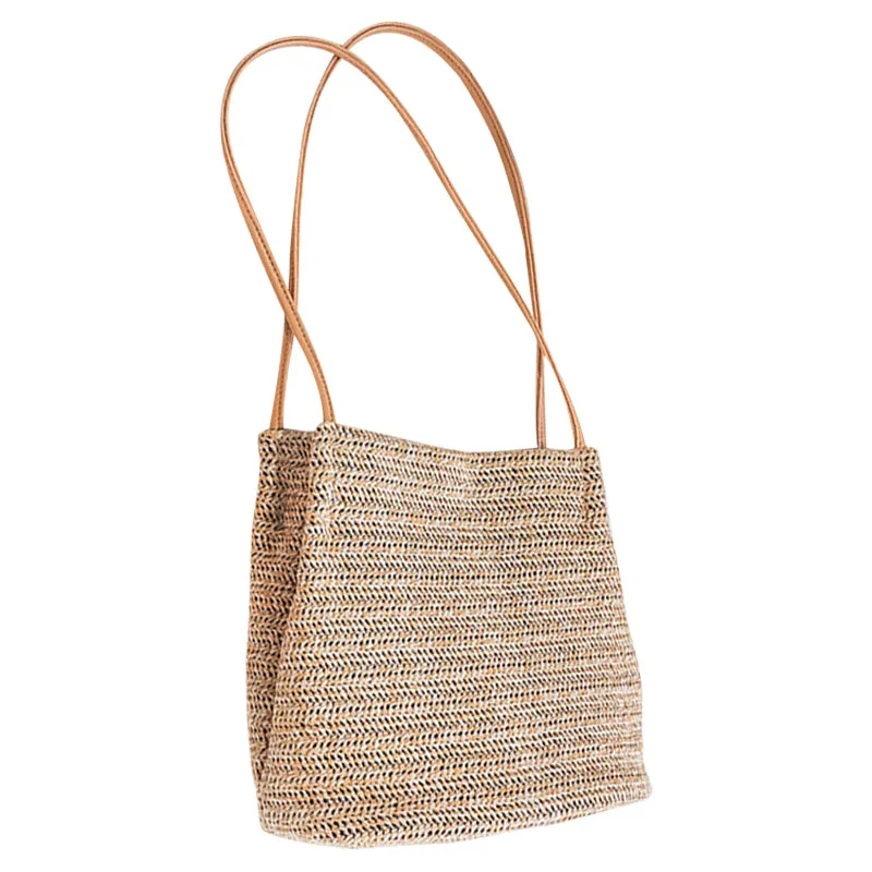 Beach Bag Summer Bag Women Beach Tote Rope Bag For Convenience.(cream color)