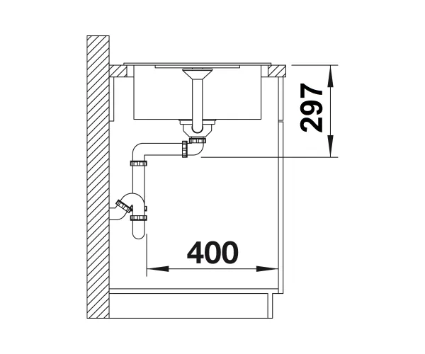Blanco Metra 45 S Compact- 519572 Anthracite Inset Kitchen Sink in SILGRANIT - remote controlled strainer