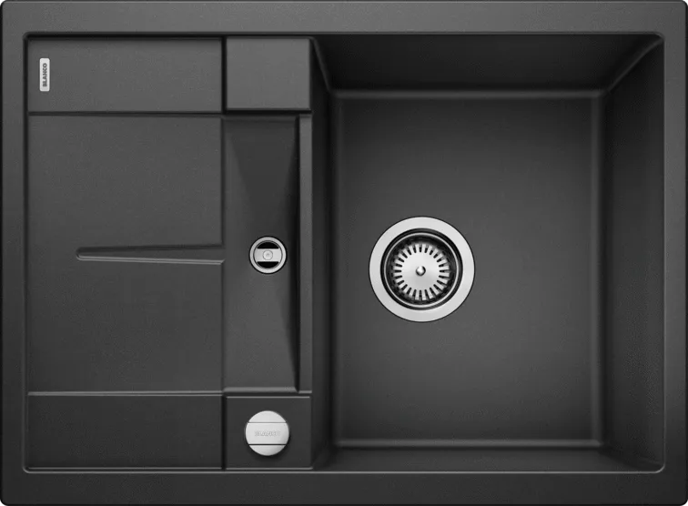Blanco Metra 45 S Compact- 519572 Anthracite Inset Kitchen Sink in SILGRANIT - remote controlled strainer