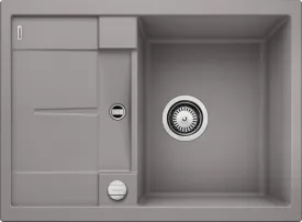 Blanco Metra 45 S Compact- 519574 Alumetallic Inset Kitchen Sink in SILGRANIT - remote controlled strainer
