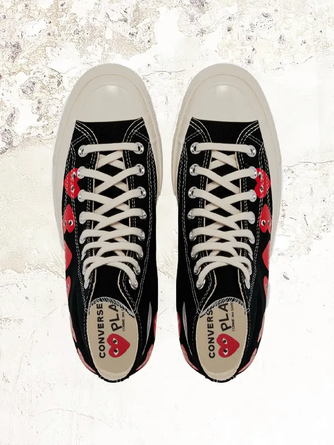 Comme Des Garçons PLAY CONVERSE Multi Red Heart Chuck Taylor All Star '70 High