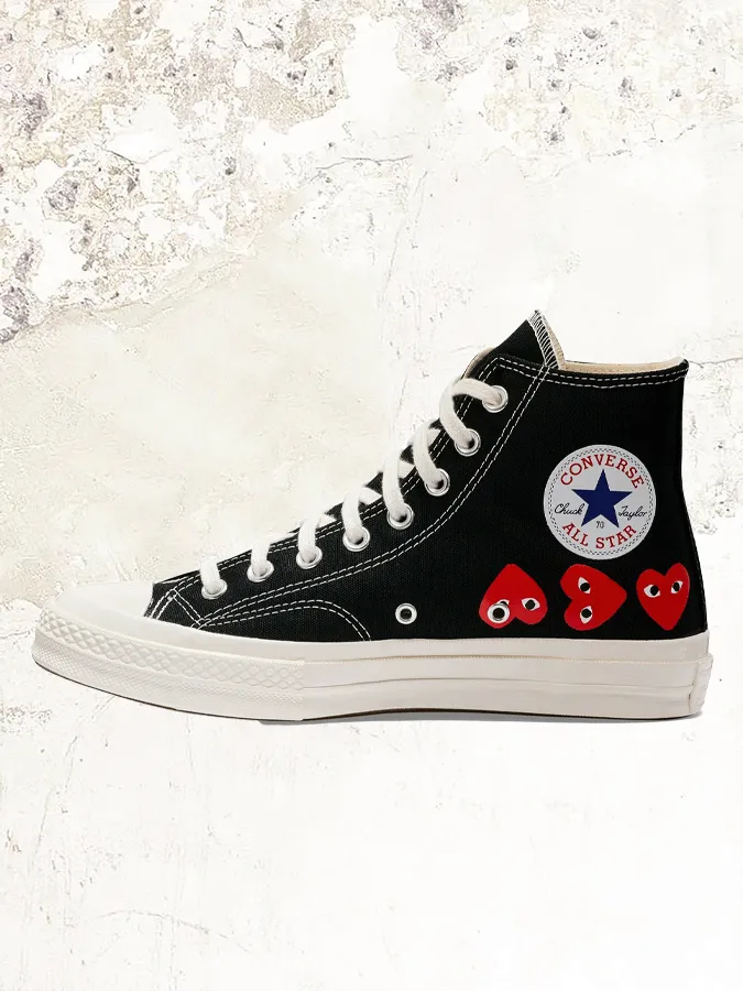 Comme Des Garçons PLAY CONVERSE Multi Red Heart Chuck Taylor All Star '70 High