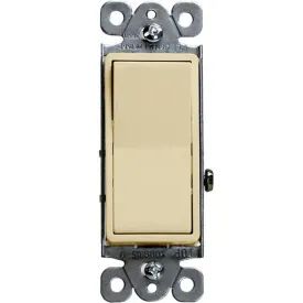 Deco 3-Way 15 Amp Rocker Switch, Ivory