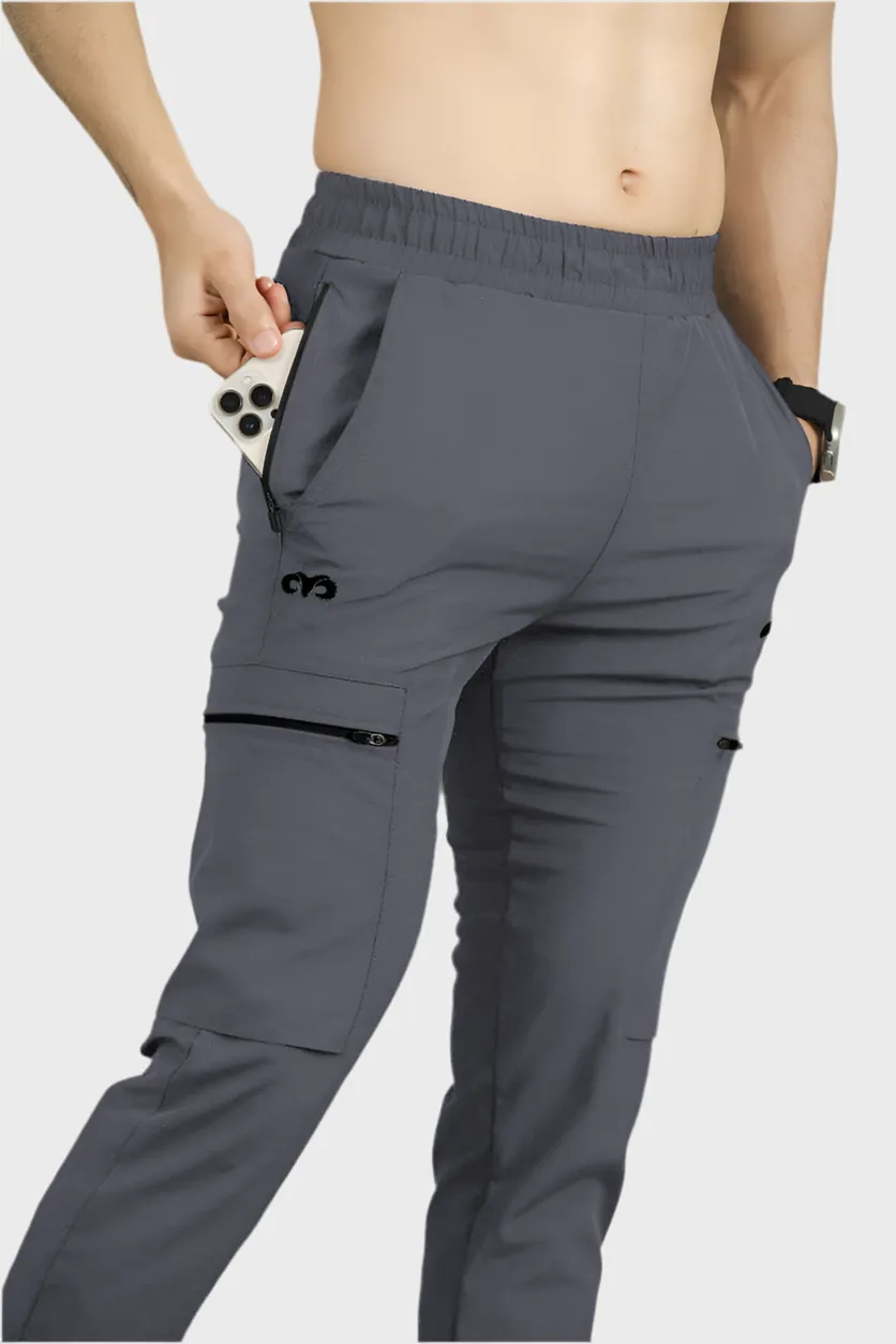 EGNAR STANDARD ZIP JOGGER - Smoke Grey