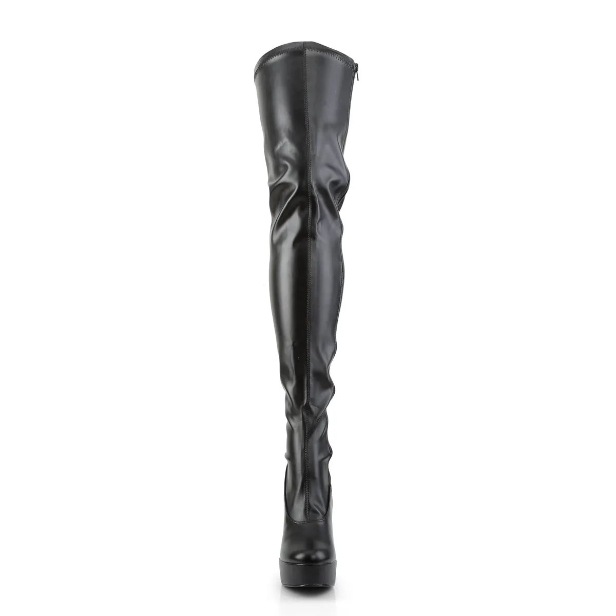 ELECTRA-3000Z Pleaser Black Faux Leather Sexy Platform Shoes (Pole Dancing Heels)