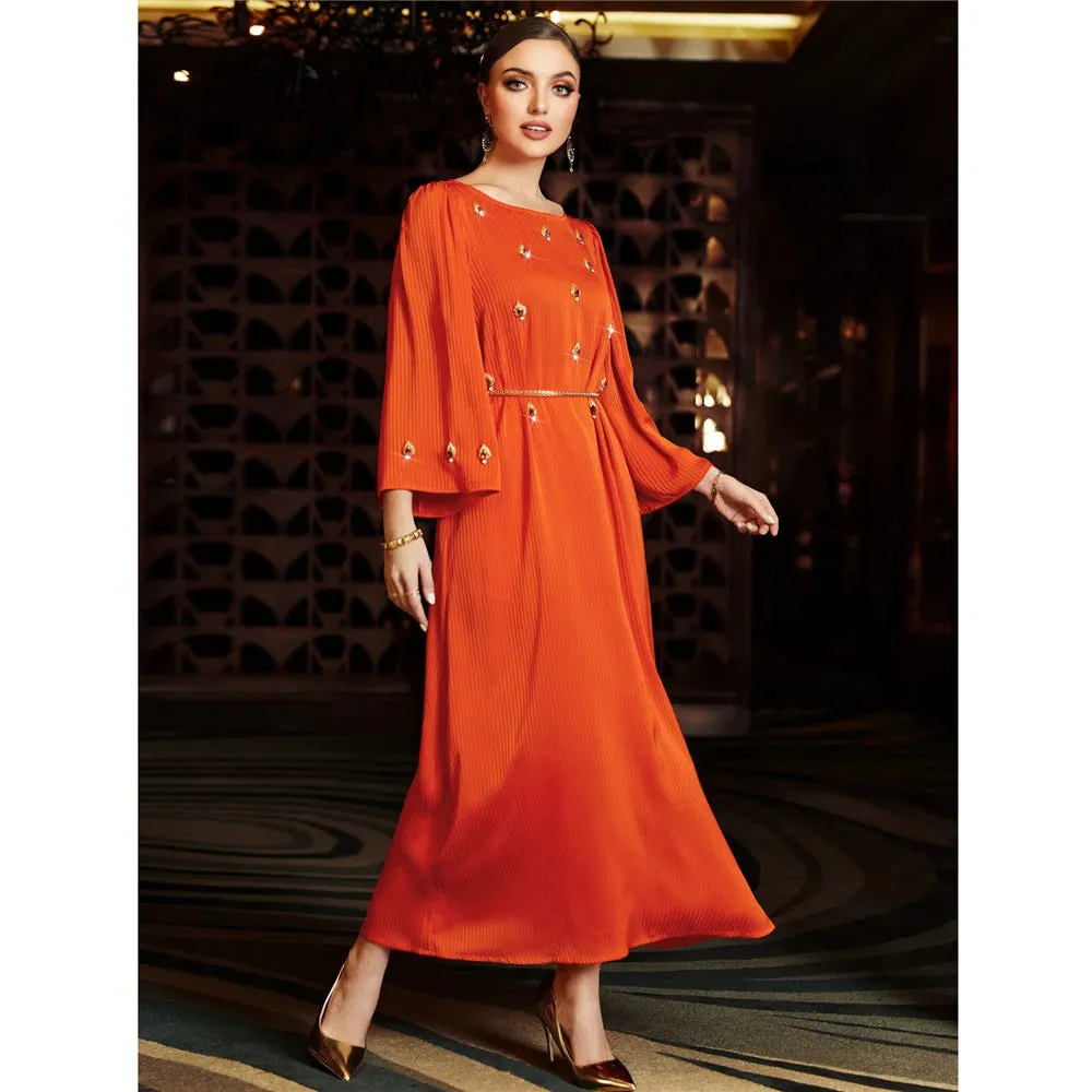 Exquisite Handsewn Diamond Abaya