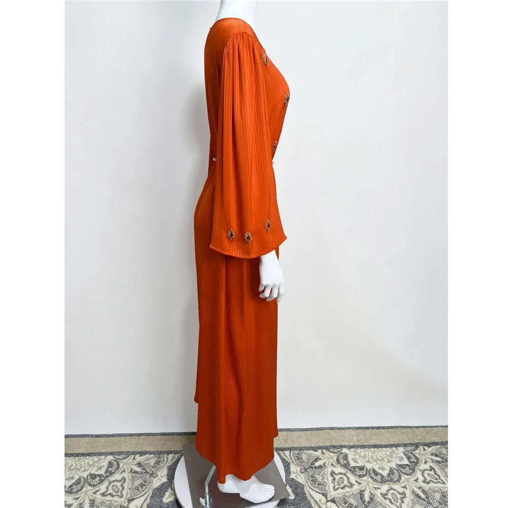 Exquisite Handsewn Diamond Abaya
