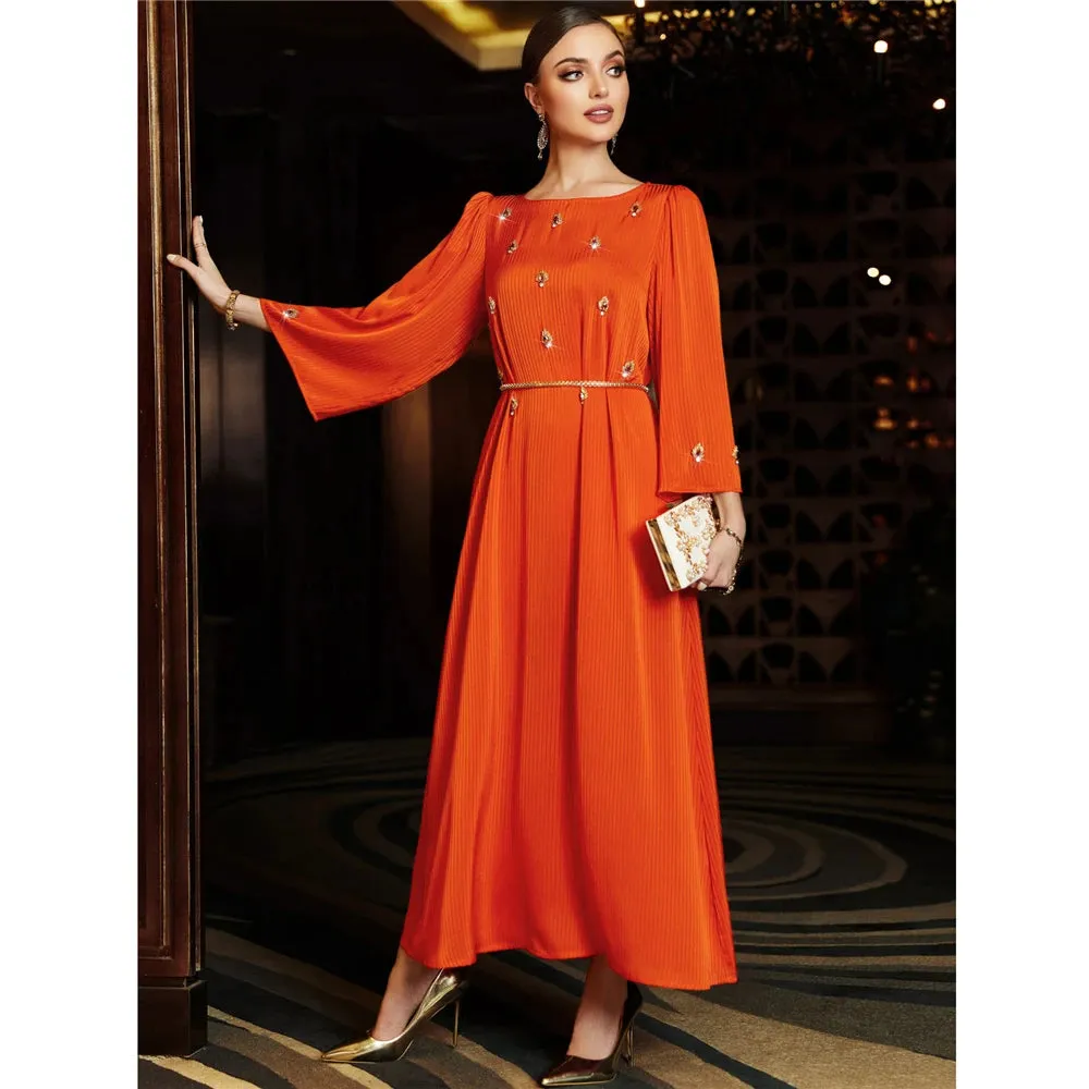 Exquisite Handsewn Diamond Abaya