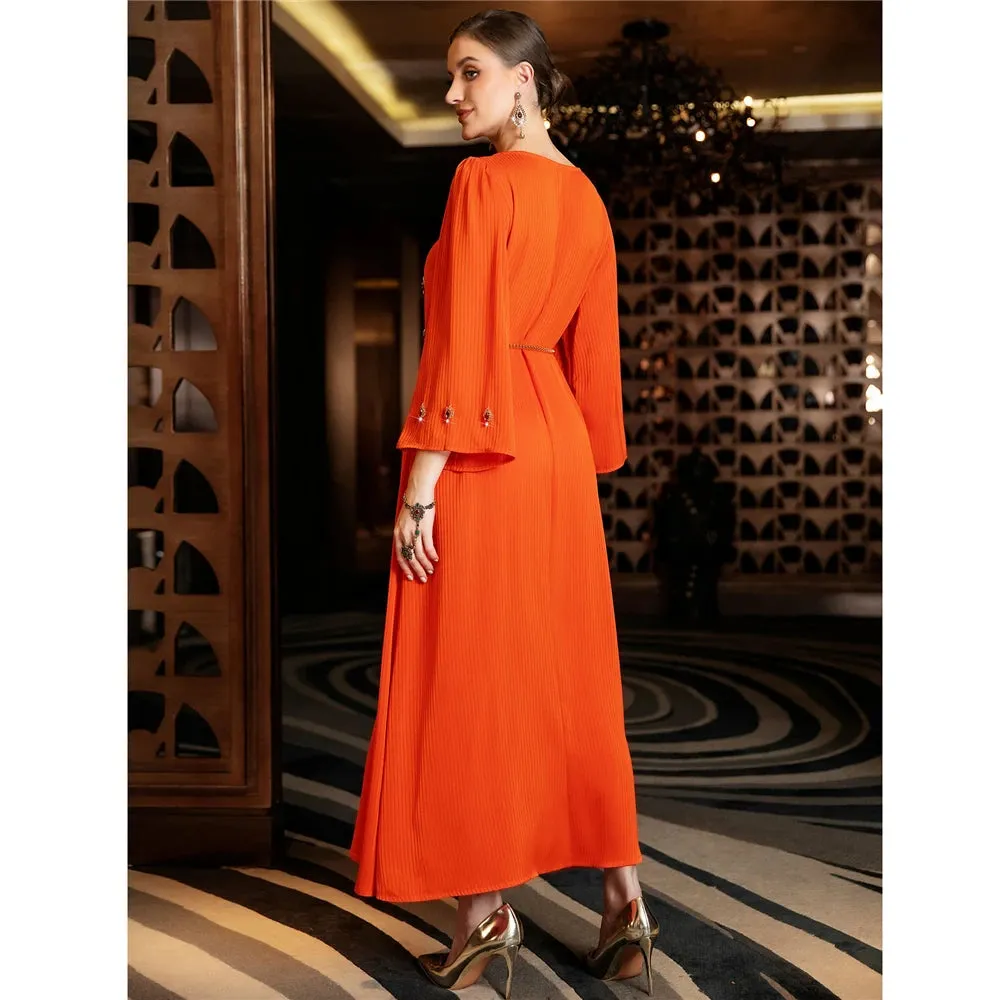 Exquisite Handsewn Diamond Abaya