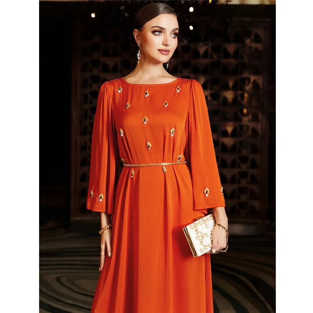 Exquisite Handsewn Diamond Abaya