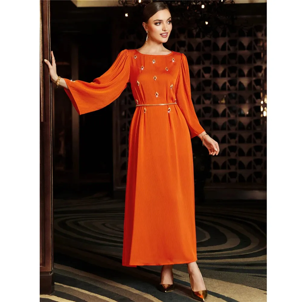 Exquisite Handsewn Diamond Abaya