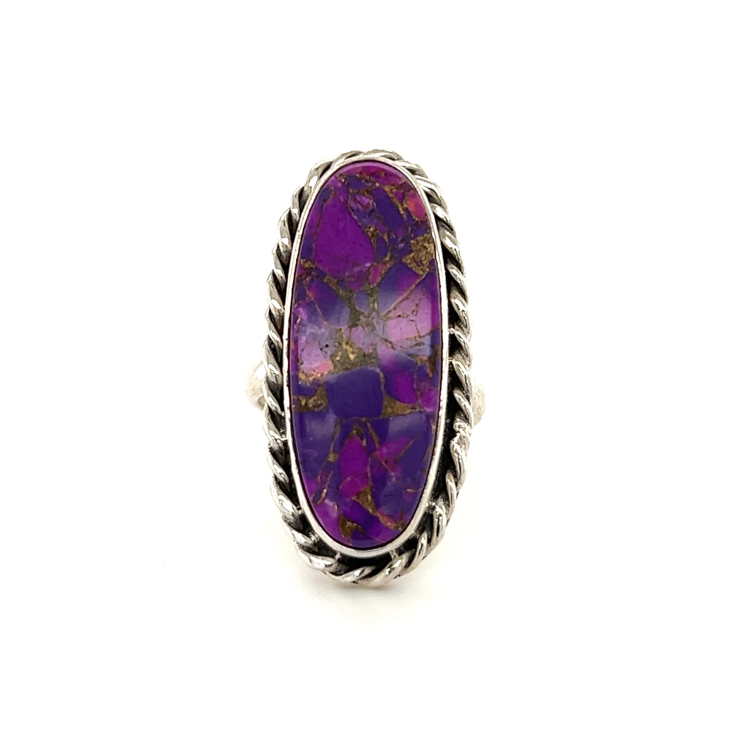 Exquisite Long Purple Turquoise Ring