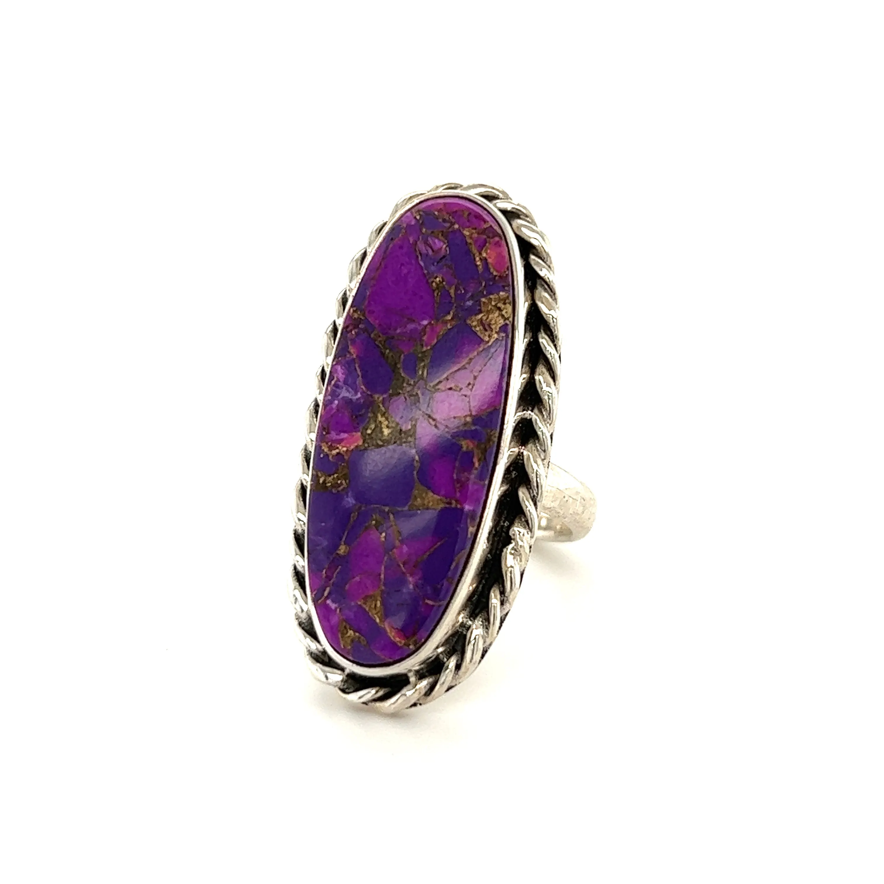Exquisite Long Purple Turquoise Ring