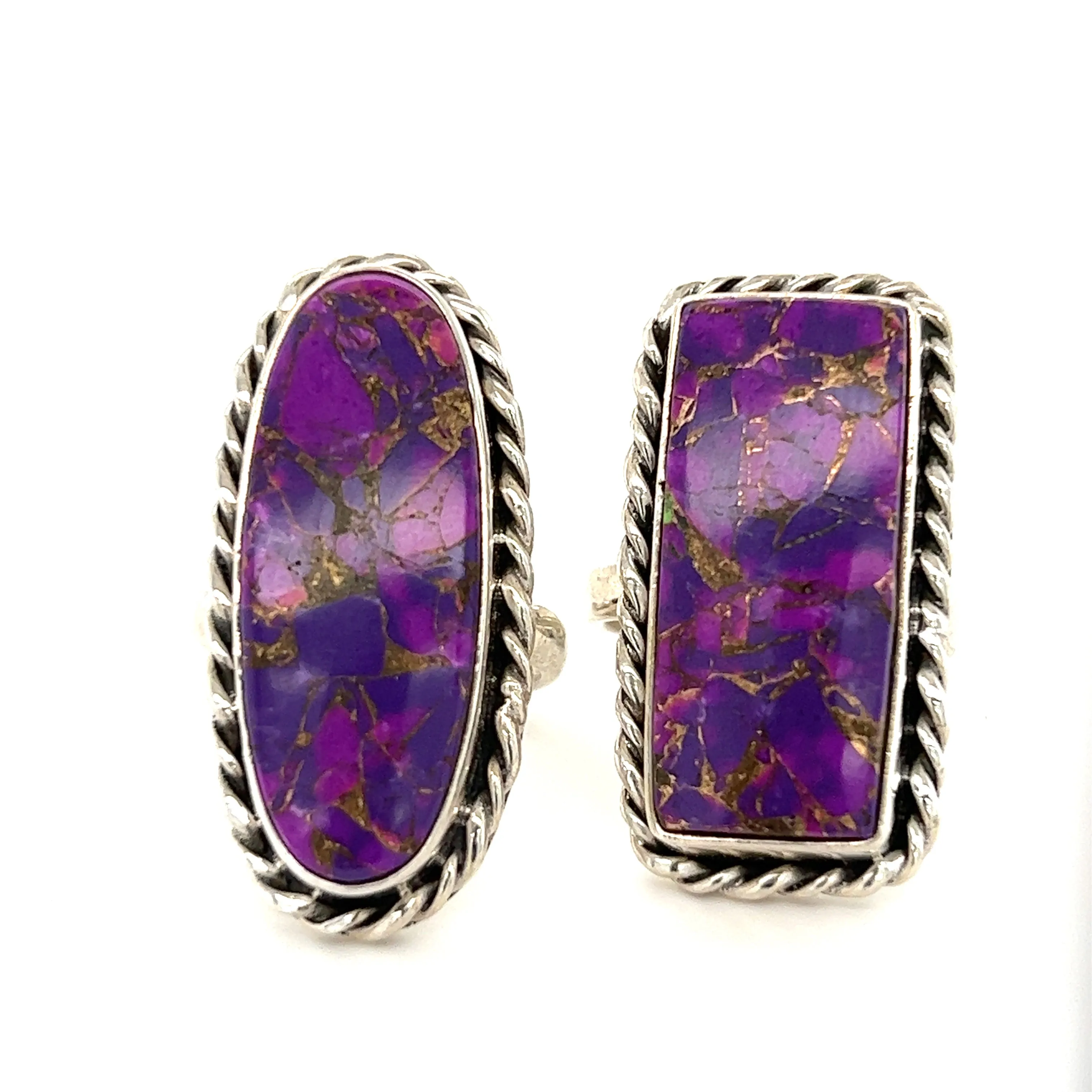 Exquisite Long Purple Turquoise Ring