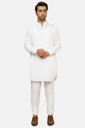 EXQUISITE TEXTURED KURTA PAJAMA WHITE