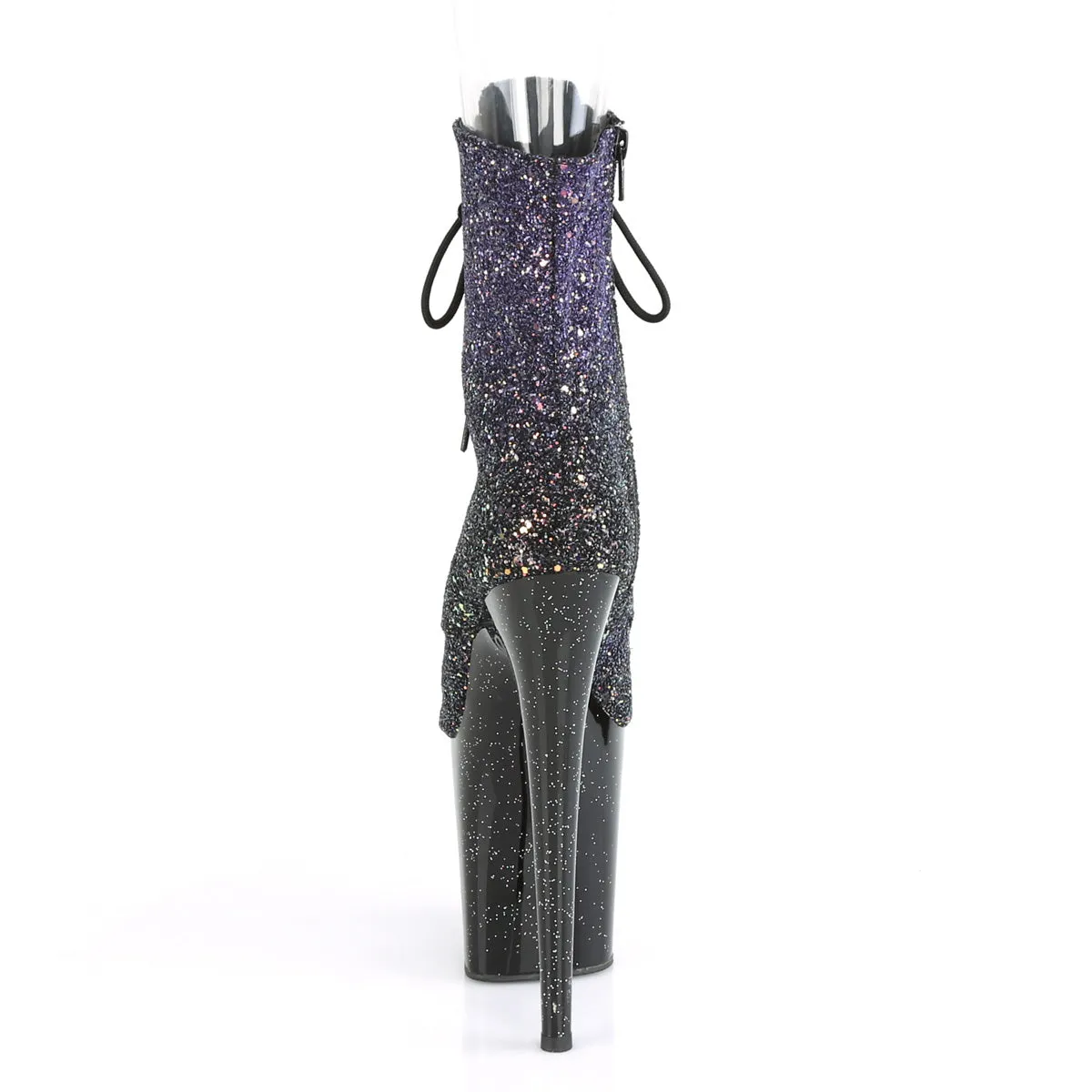 FLAMINGO-1021OMBG Pleaser Purple Multi Glitter/Black Sexy Platform Shoes (Pole Dancing Heels)