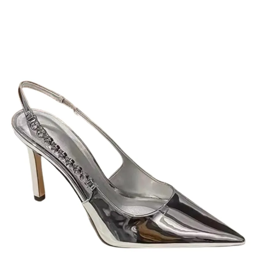 Funki Buys | Shoes | Women's Shiny Metallic Stiletto Slingbacks