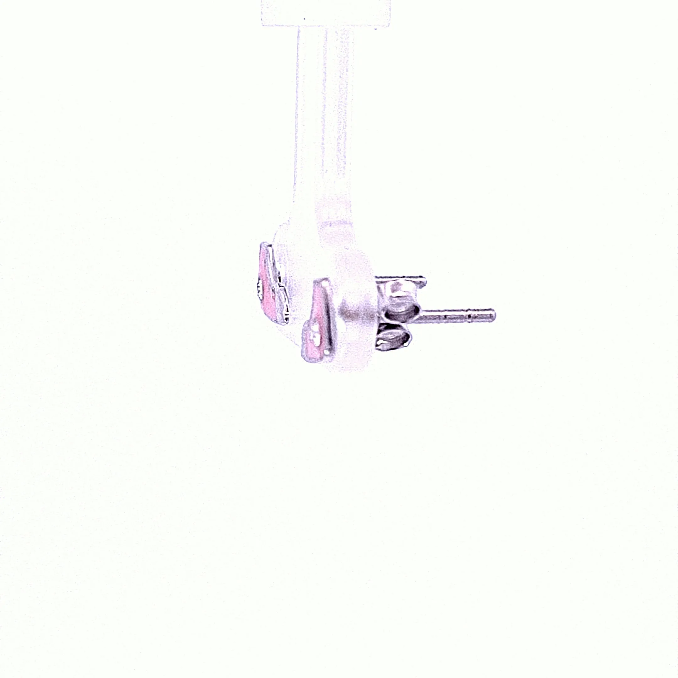 Girls pink high top earrings 36112