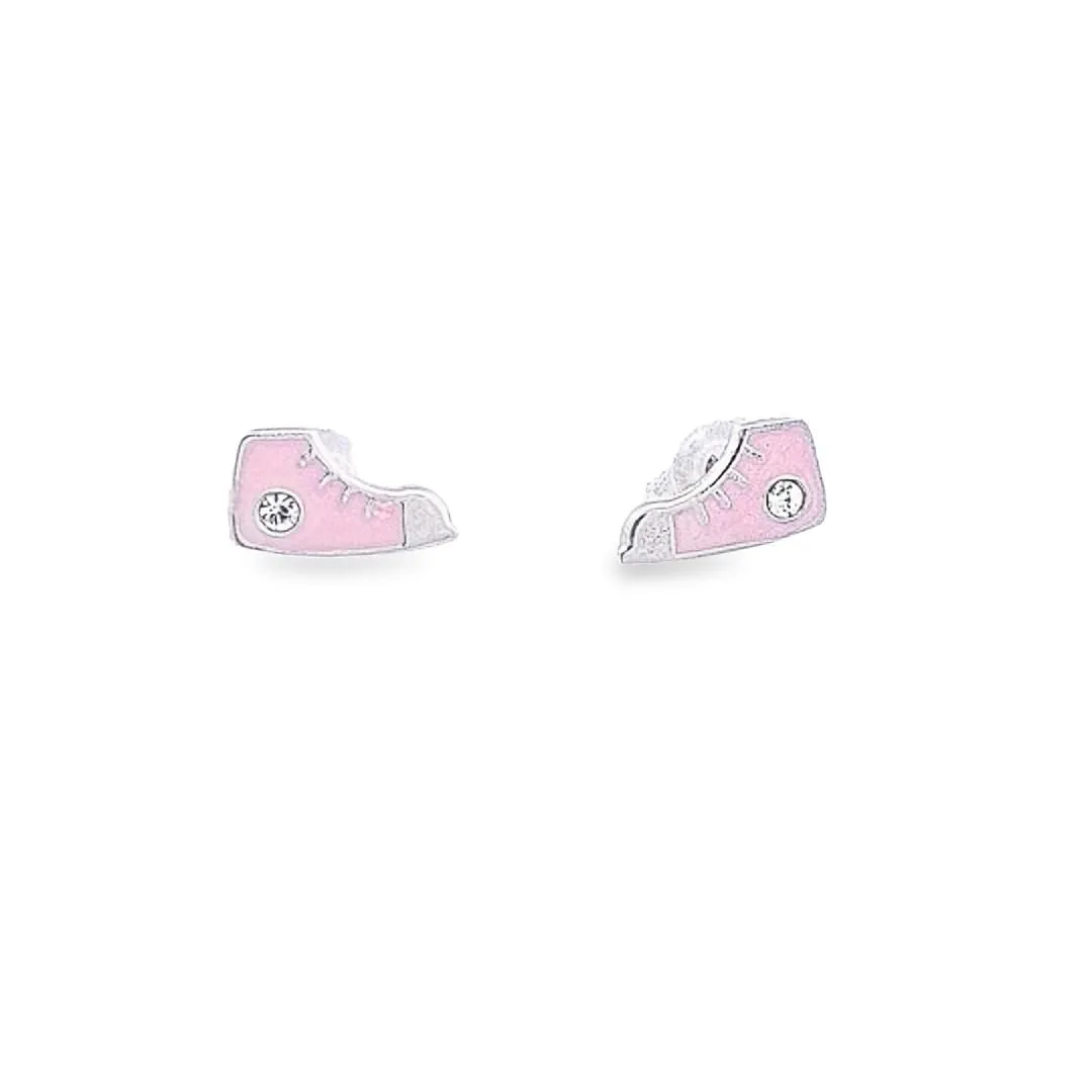 Girls pink high top earrings 36112