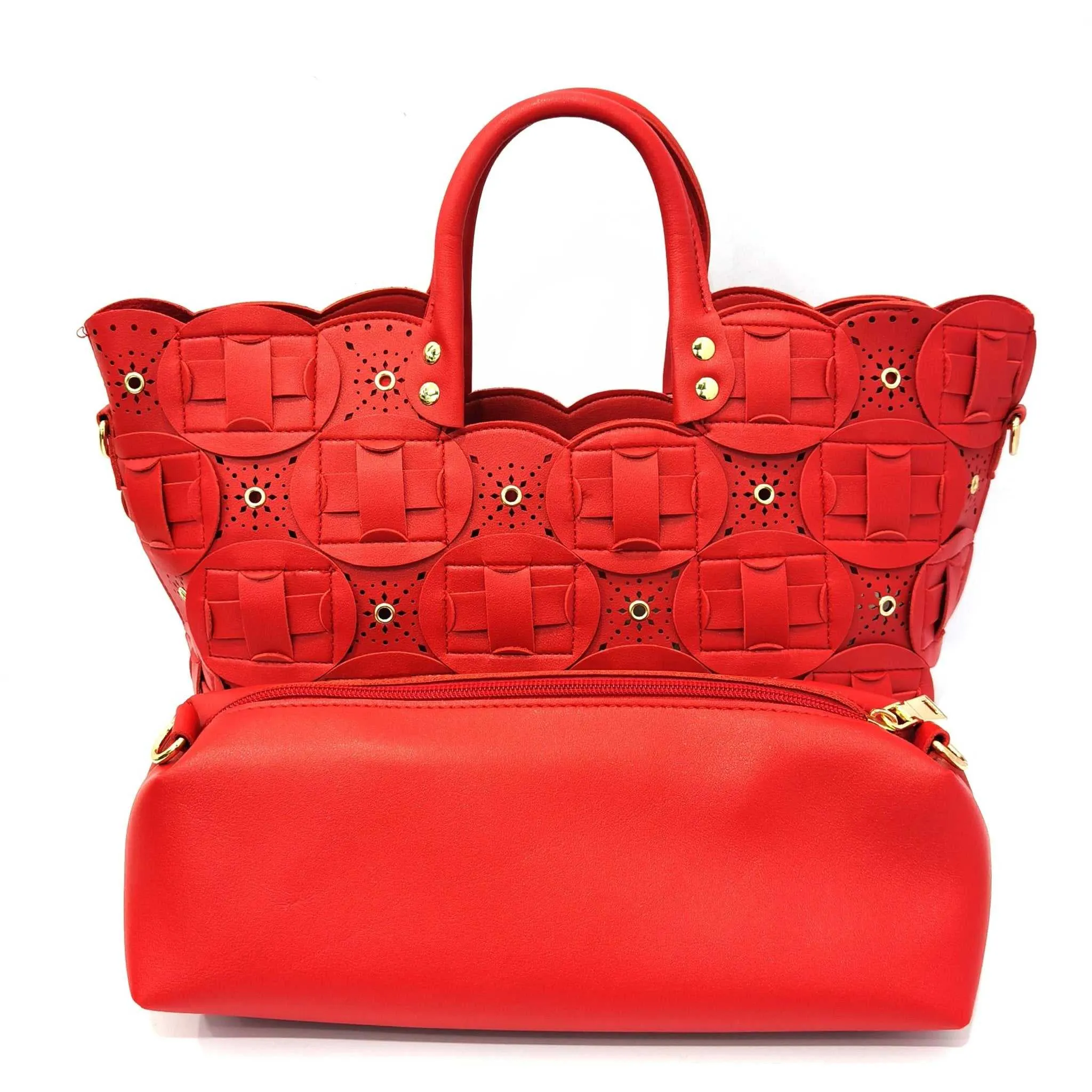 High-Quality Nigerian Design Matching Shoes and Bag Set
