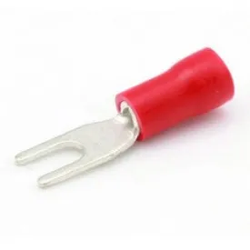 Insulated 5.3mm Fork Terminal - 0.5-1.5mm² Cable (Red) Pack of 100