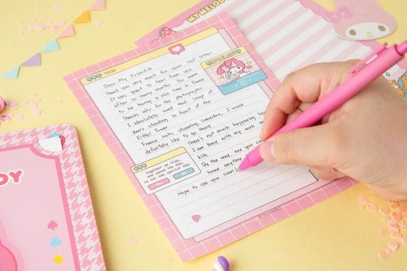 Kawaii Sanrio Convenience Book Stationary and Note Pad, Hello Kitty, My Melody, and Cinnamoroll