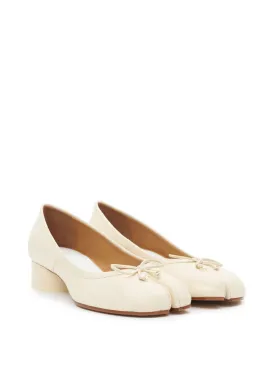 Leather ballerina pumps