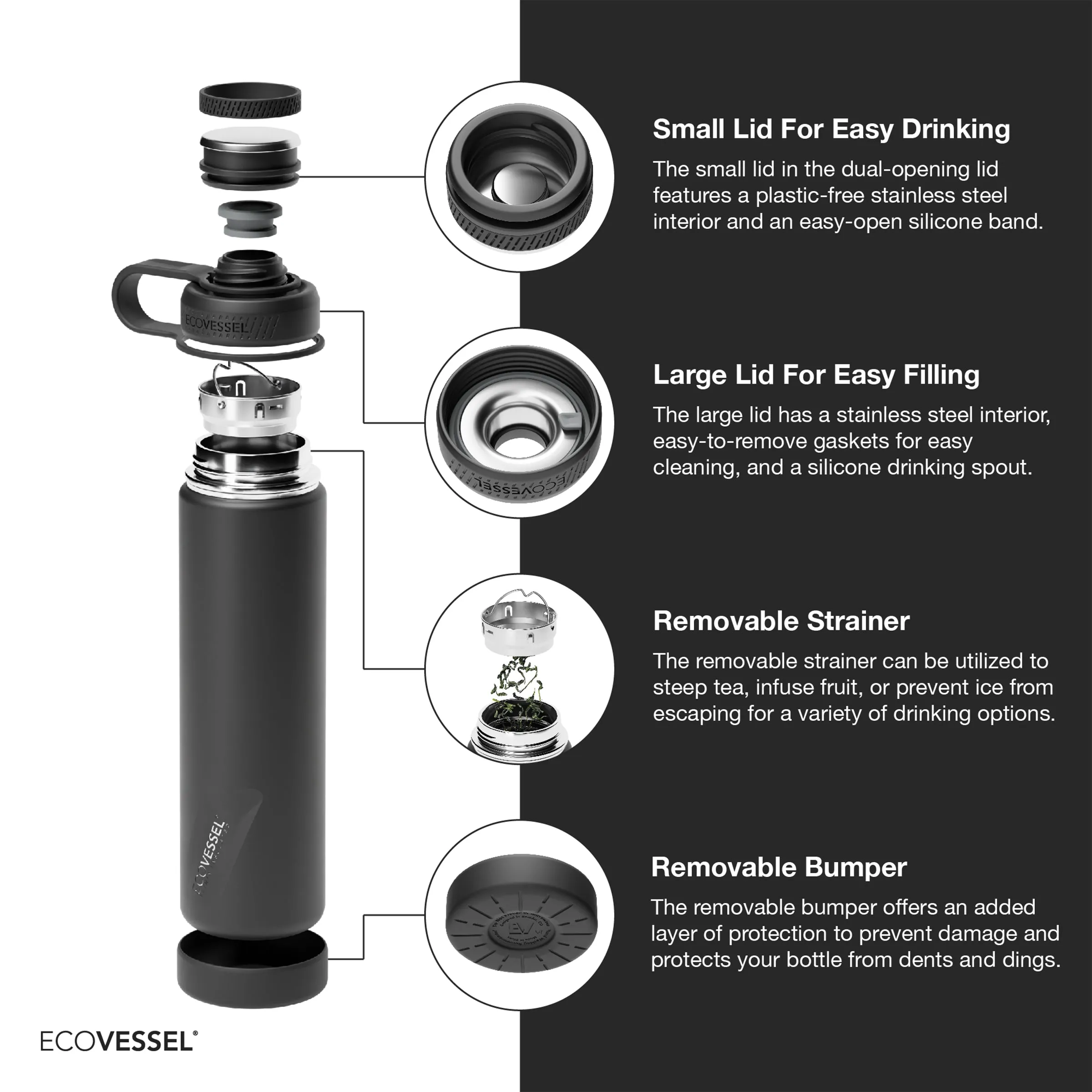 Limited Edition Zion – The Boulder, 24 oz Bottle with Screw Top & Strainer