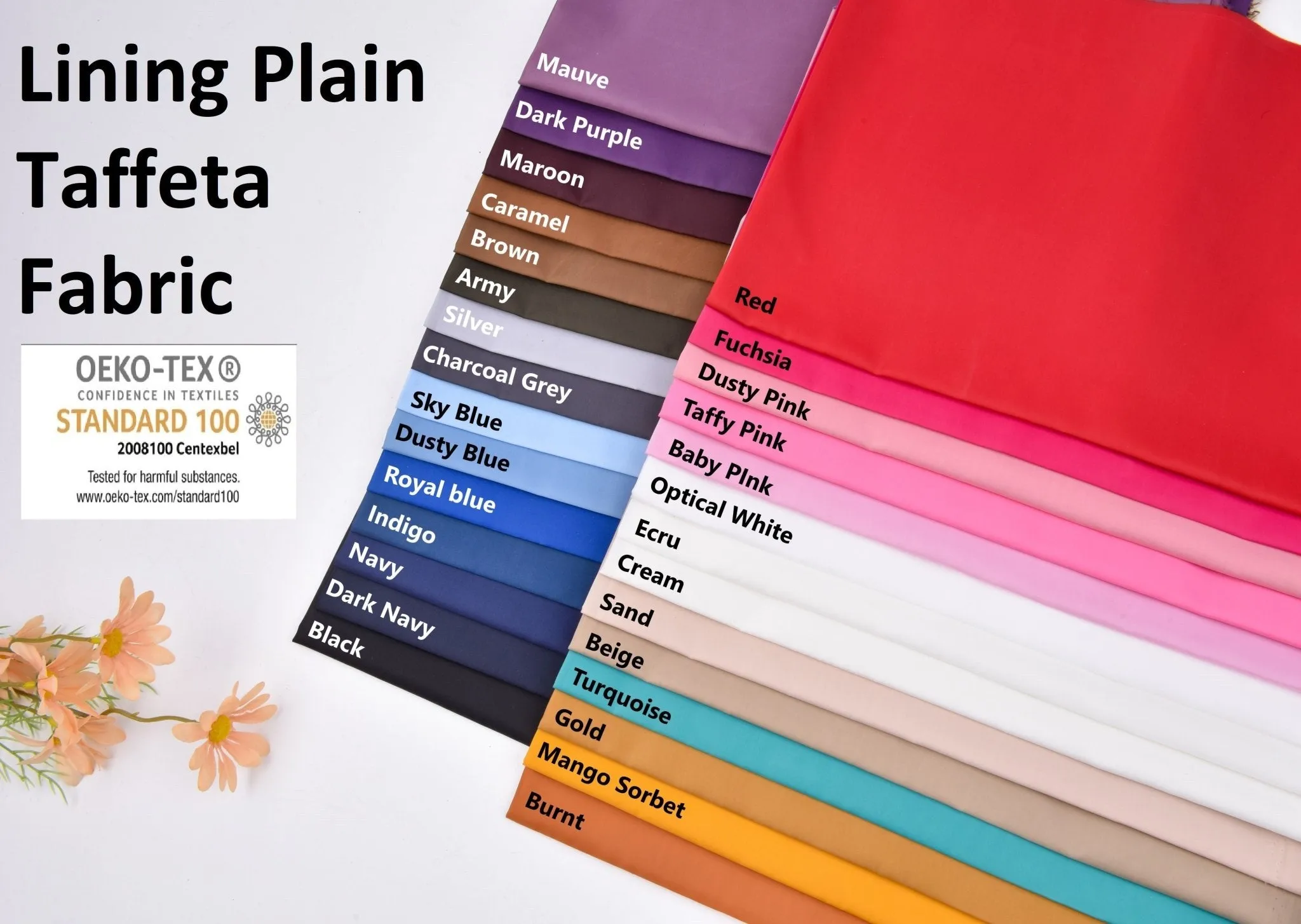 Lining Plain Taffeta Fabric