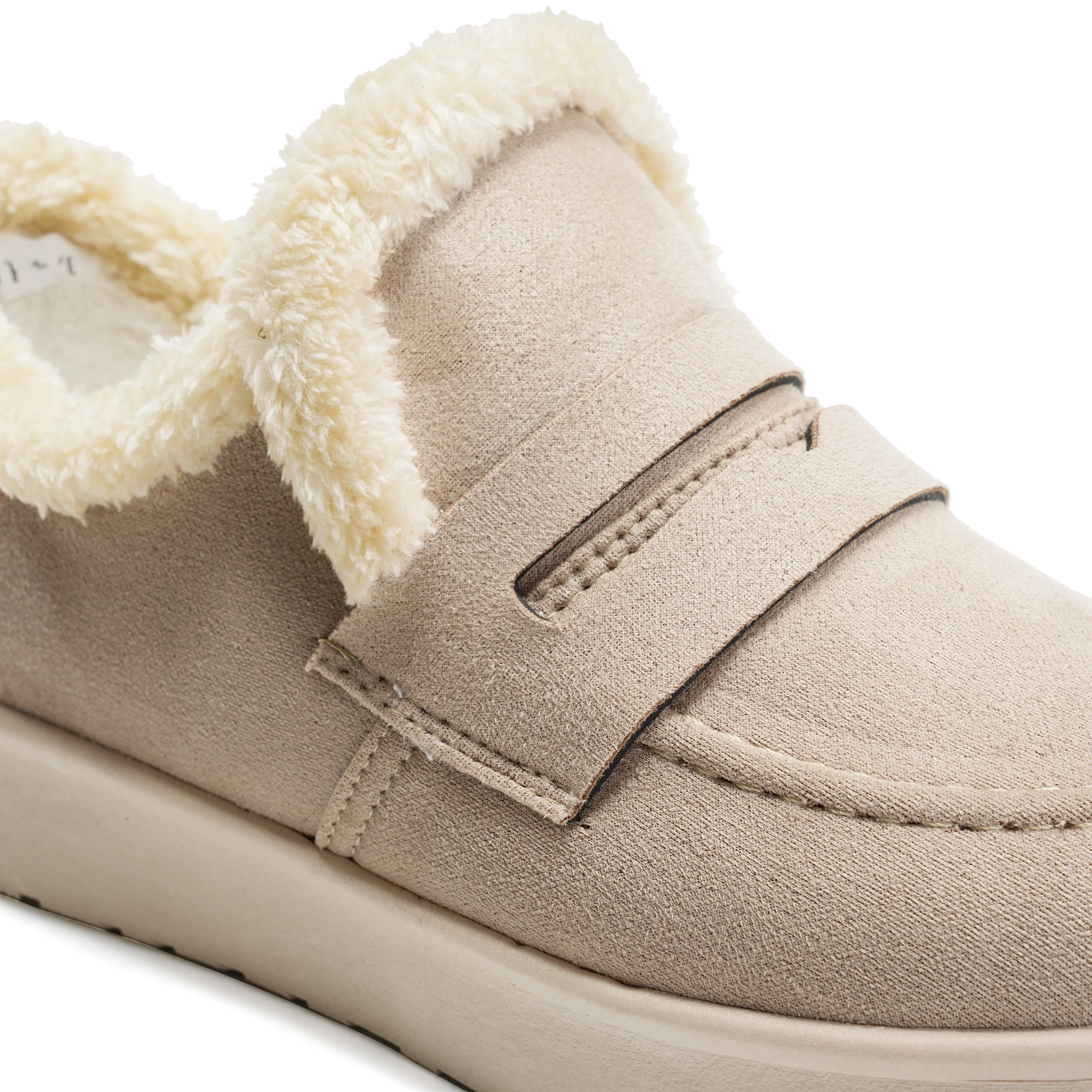 Loafer Style Ankle Boots - Cafe