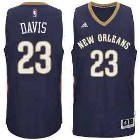 New Orleans Pelicans Anthony Davis Navy Road Adidas Swingman Jersey