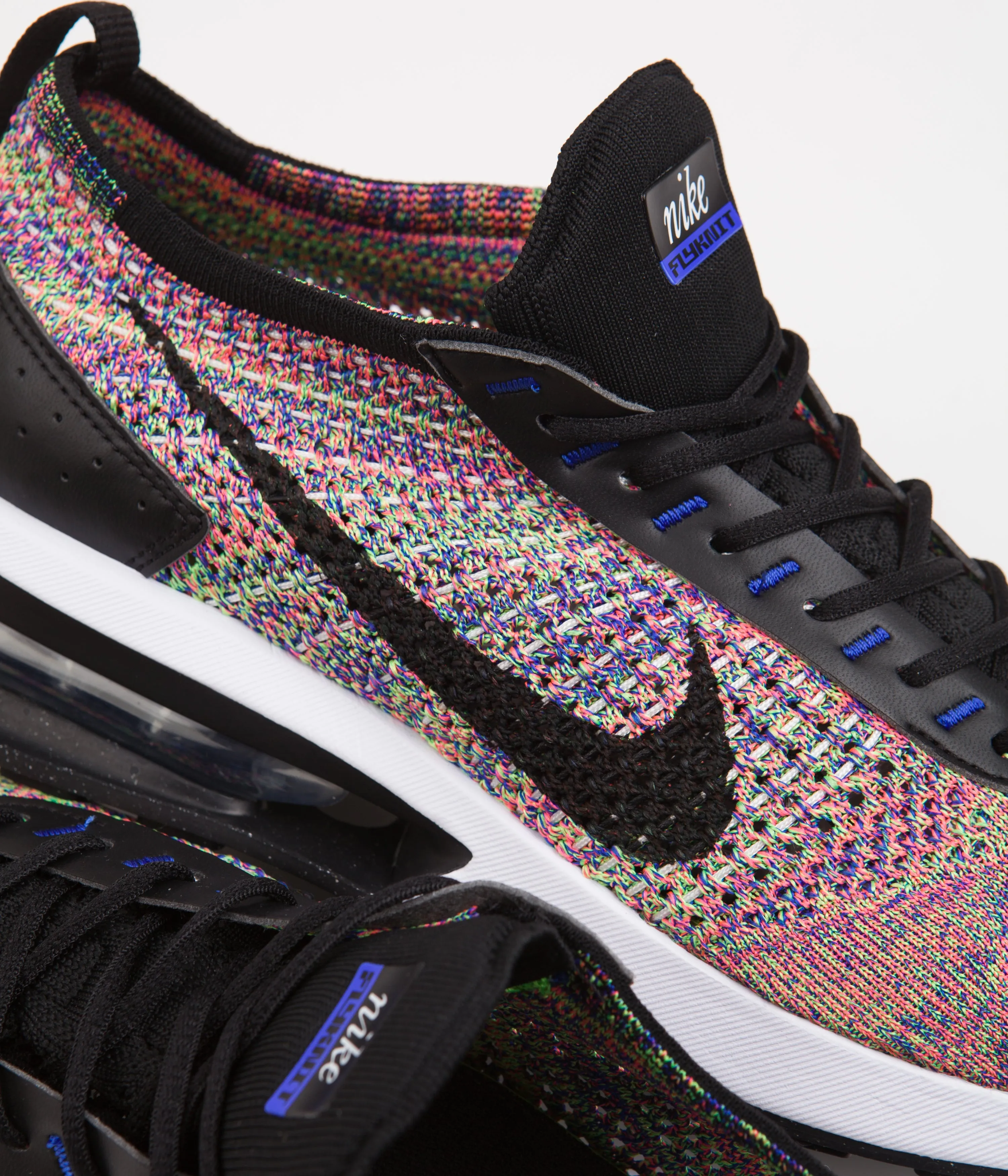 Nike Air Max Flyknit Racer Shoes - Multicolour / Black - Racer Blue - White