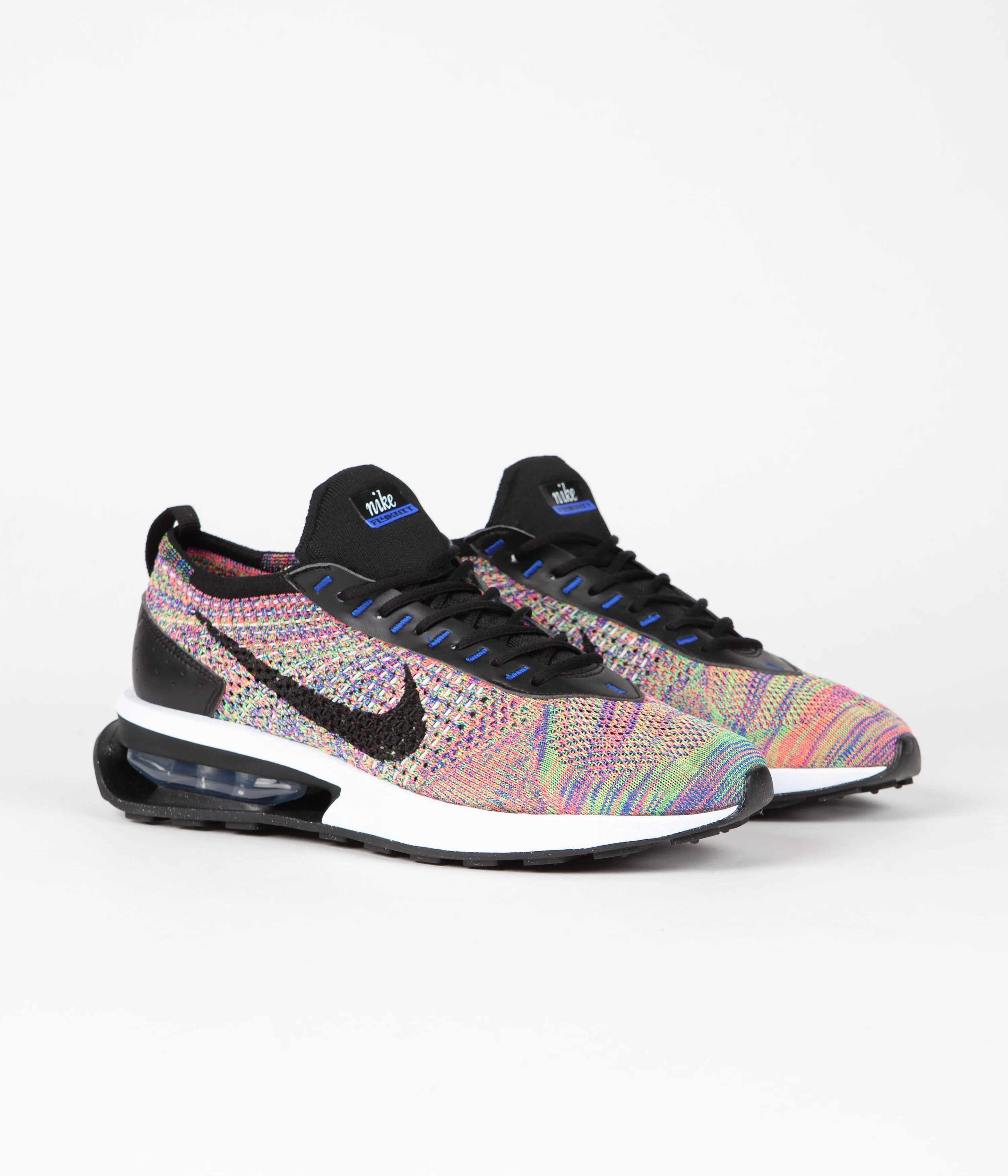 Nike Air Max Flyknit Racer Shoes - Multicolour / Black - Racer Blue - White
