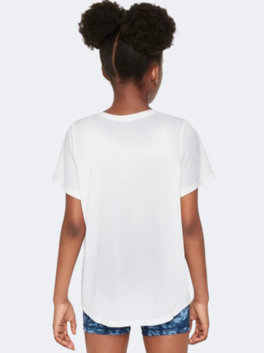 Nike Df One Std Girls Lifestyle T-Shirt White/Black