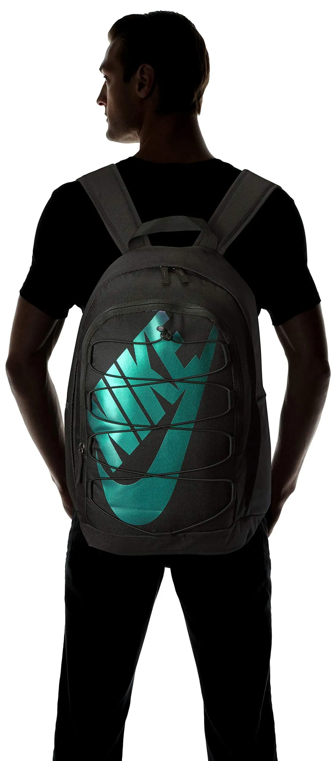 Nike Hayward 2.0 Backpack, Nike Backpack for Women and Men with Polyester Shell & Adjustable Straps, Black/Black/Metallic Silver