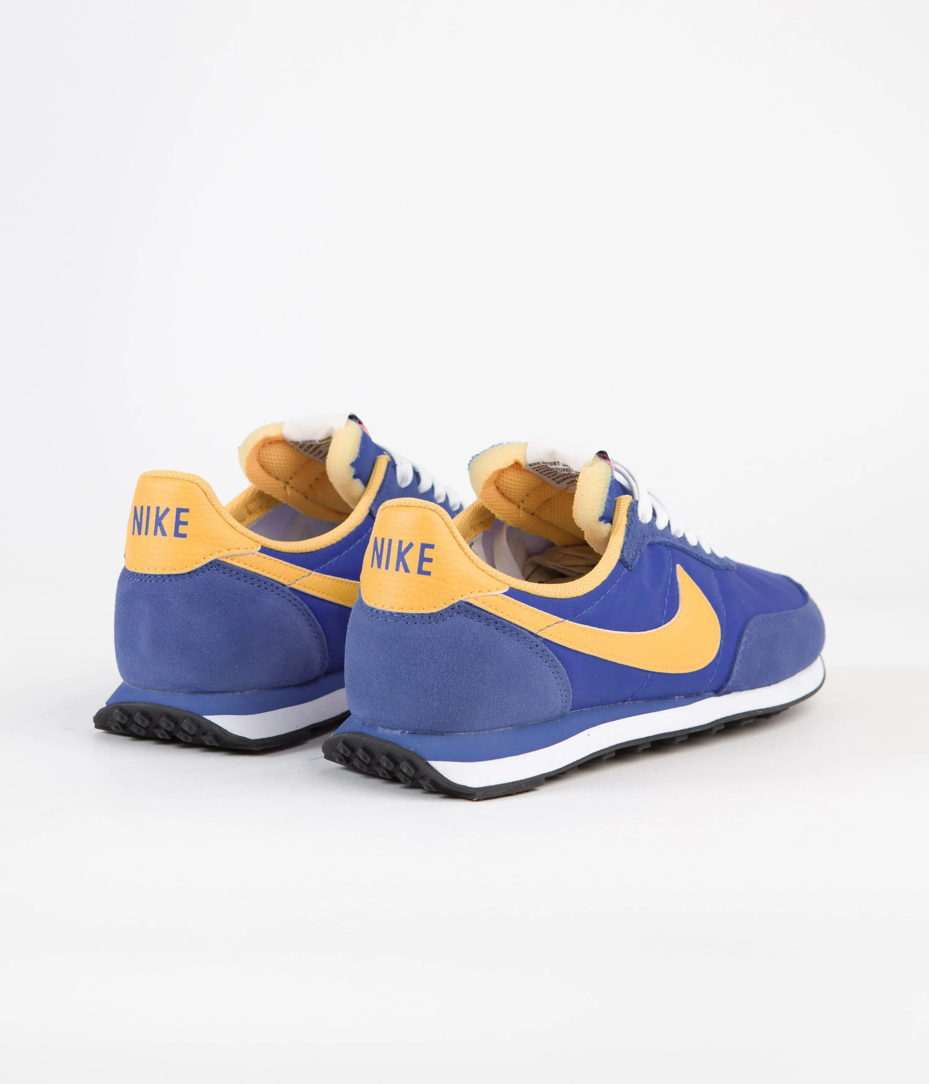 Nike Waffle Trainer 2 Shoes - Medium Blue / University Gold - White - Black