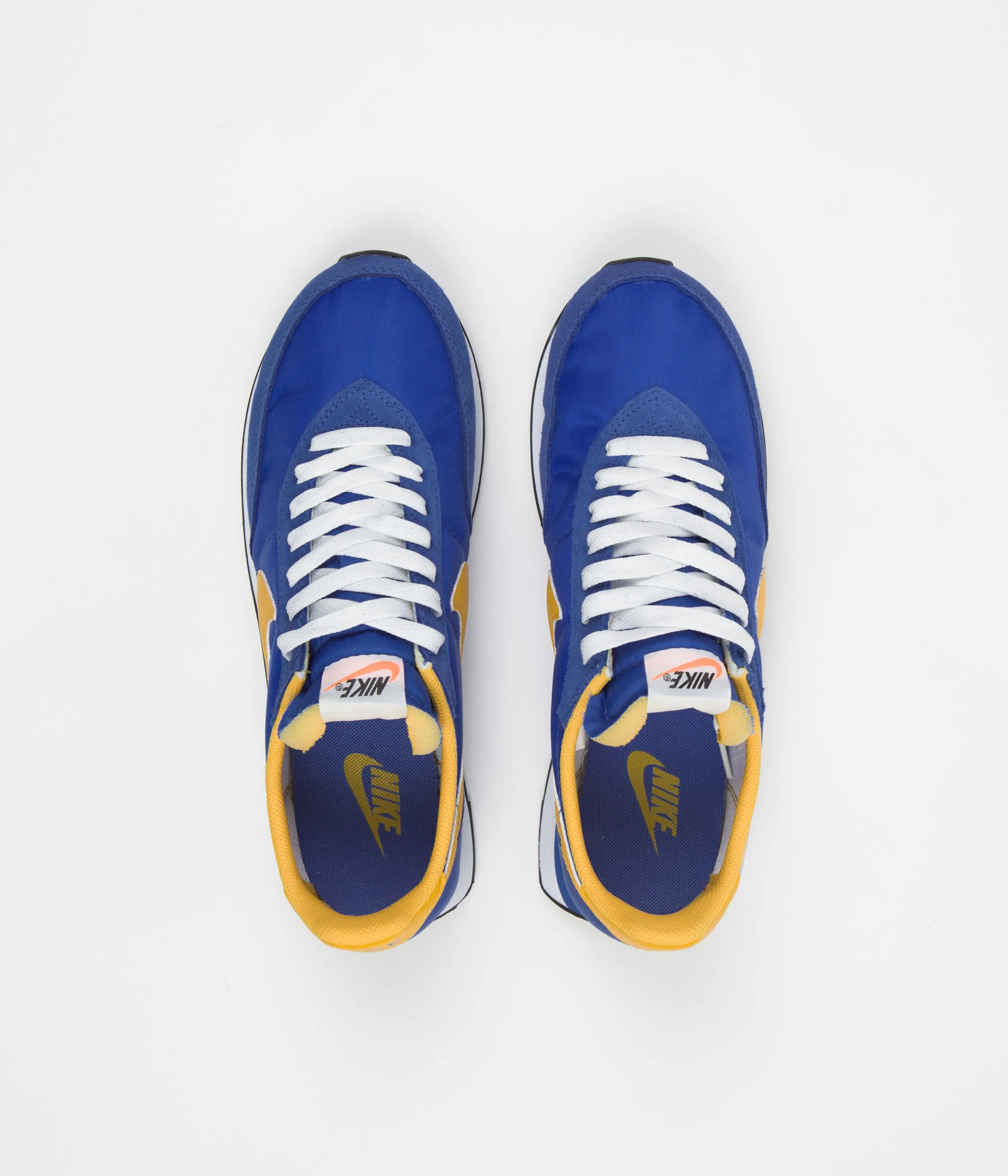 Nike Waffle Trainer 2 Shoes - Medium Blue / University Gold - White - Black