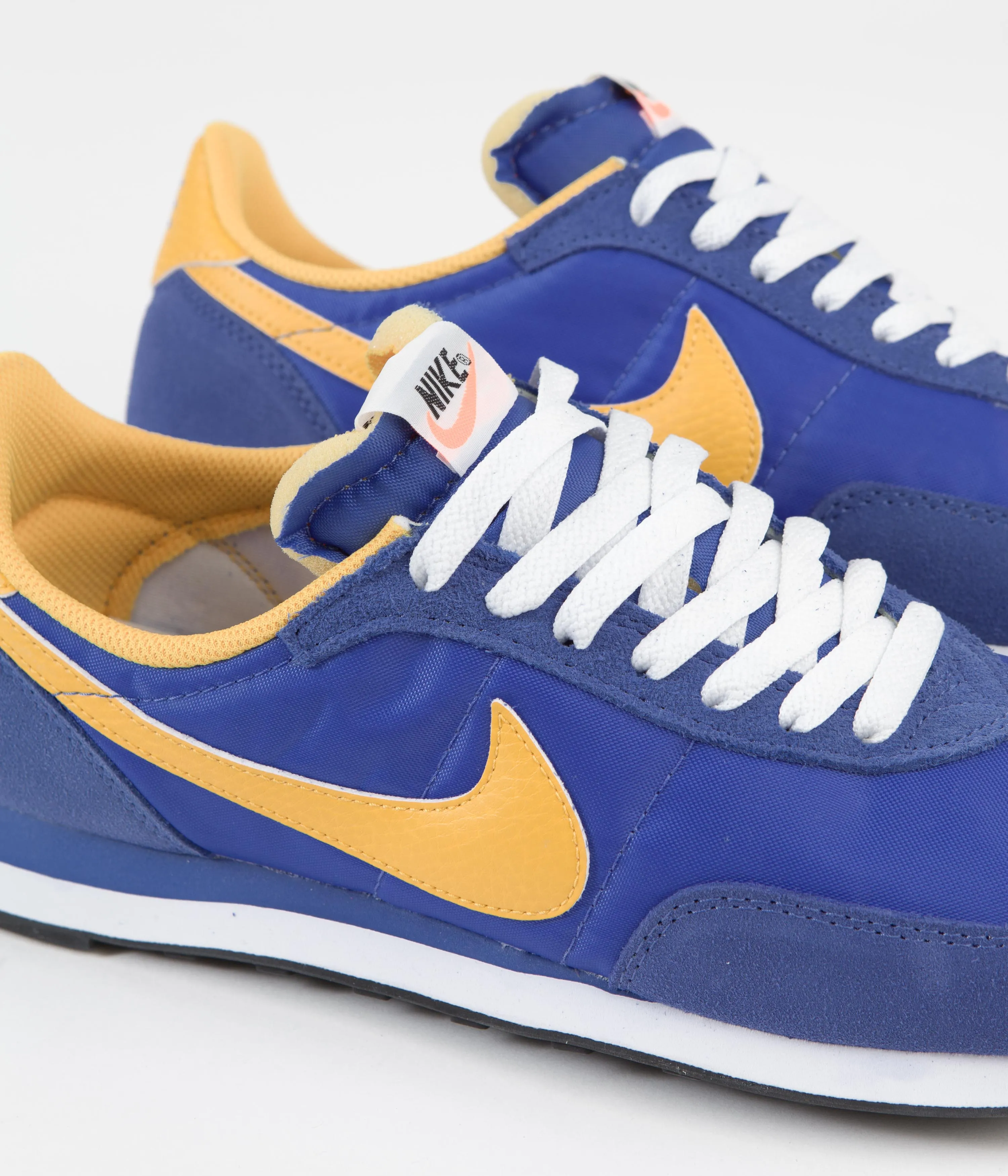 Nike Waffle Trainer 2 Shoes - Medium Blue / University Gold - White - Black