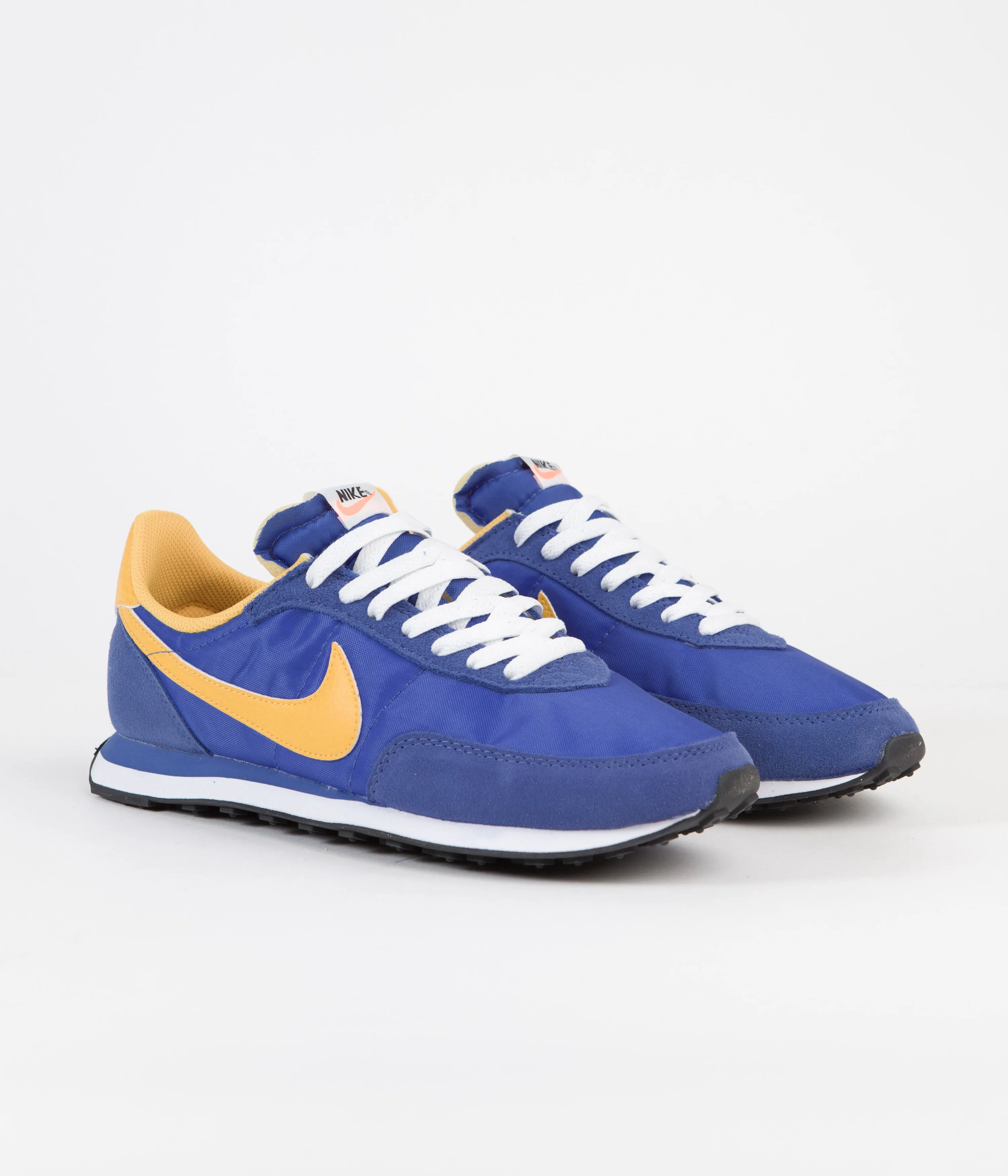 Nike Waffle Trainer 2 Shoes - Medium Blue / University Gold - White - Black