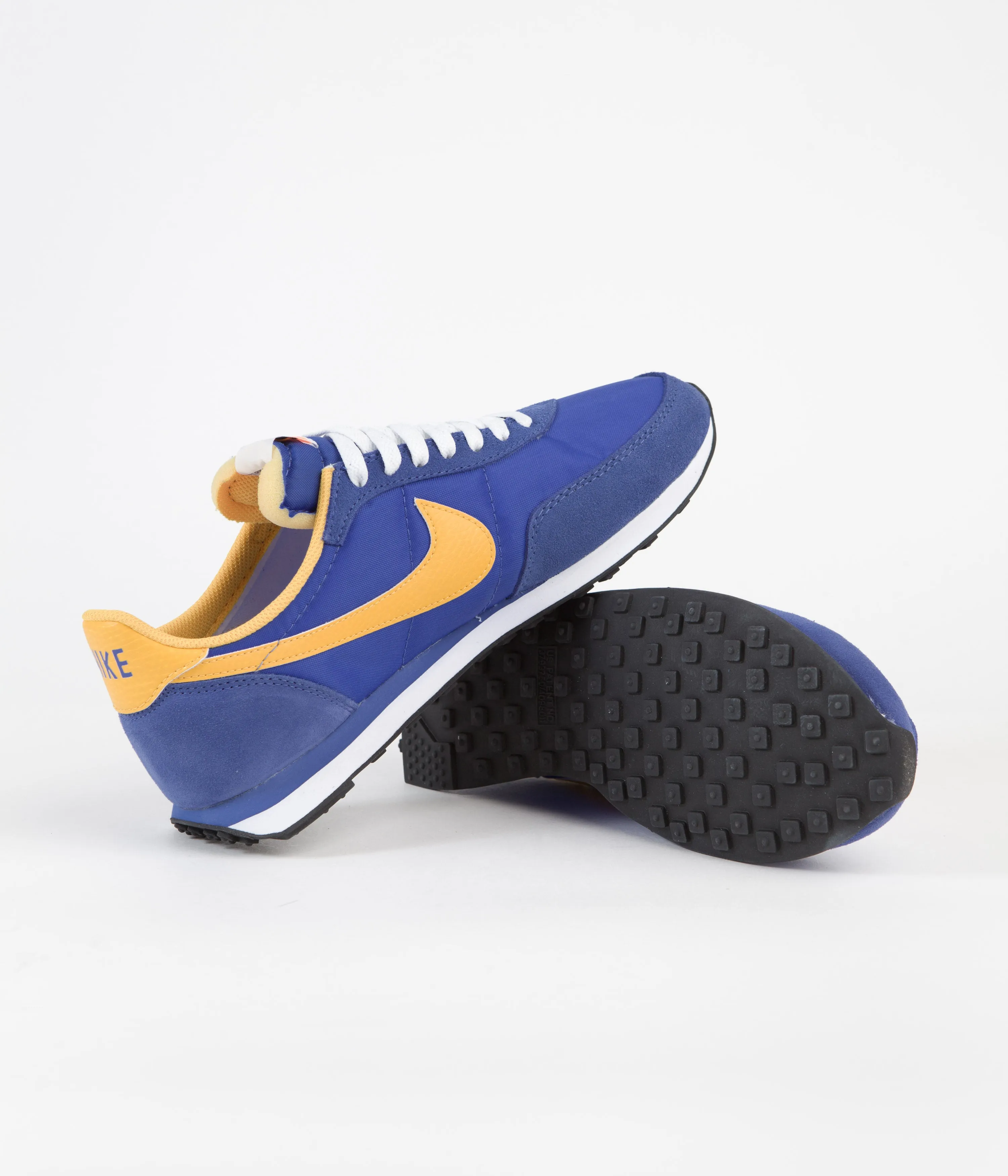 Nike Waffle Trainer 2 Shoes - Medium Blue / University Gold - White - Black