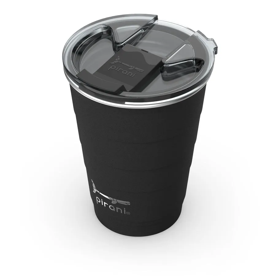 Pirani Life - Insulated Stackable Tumbler, Black, 16 Ounce