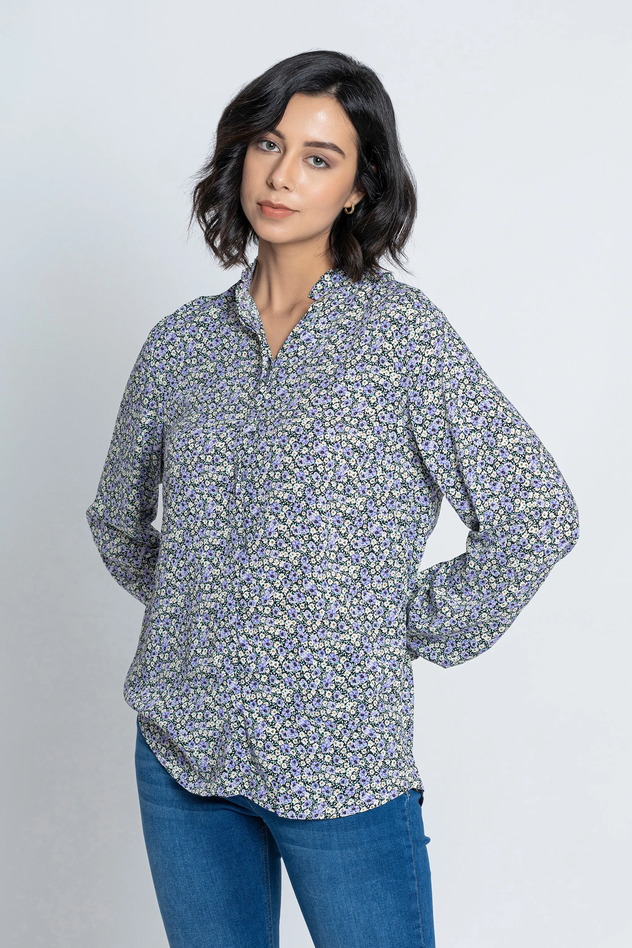 Printed Full Sleeves Blouse