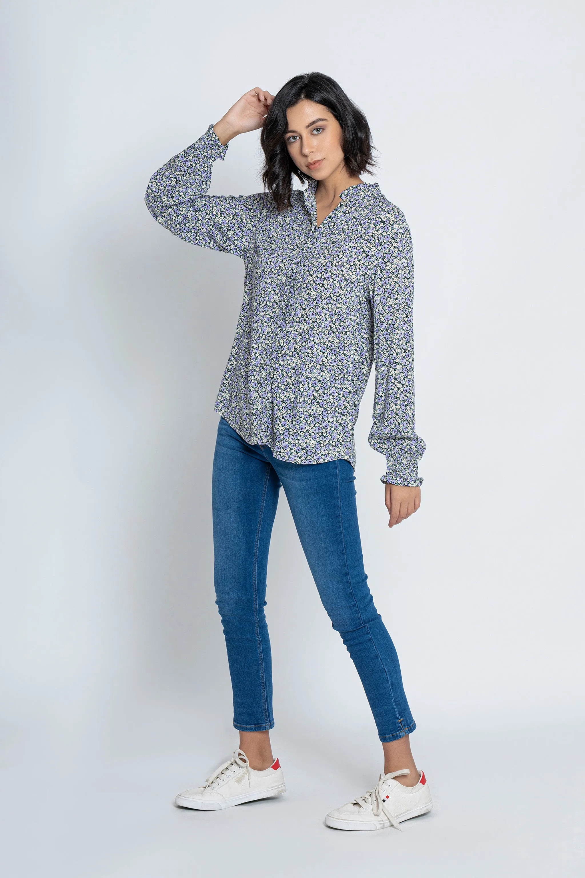 Printed Full Sleeves Blouse